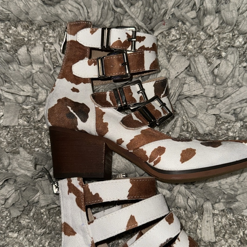 Cowhide Booties